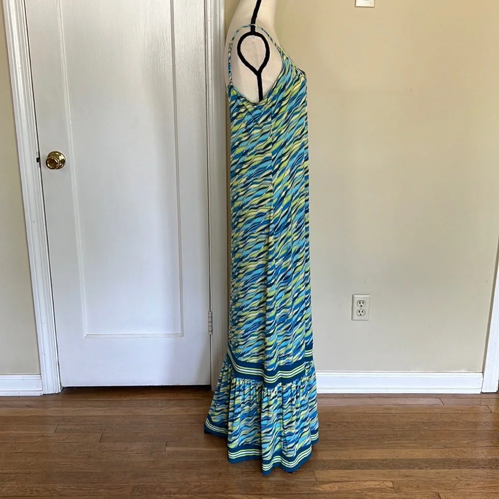 Michael Kors Wavy Abstract Maxi Dress